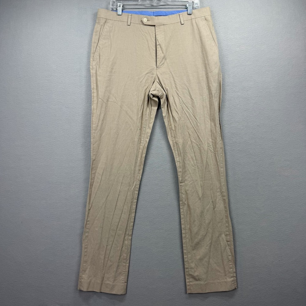 Tommy Hilfiger Chino‎ Pants Mens 36x34 Beige Cotton Stretch Mid Rise Casual